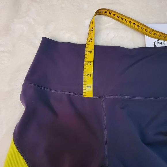 New Zyia Neon Yellow Parallel Luxe Hi-Rise 7/8 24" Size 4 - Picture 7 of 14